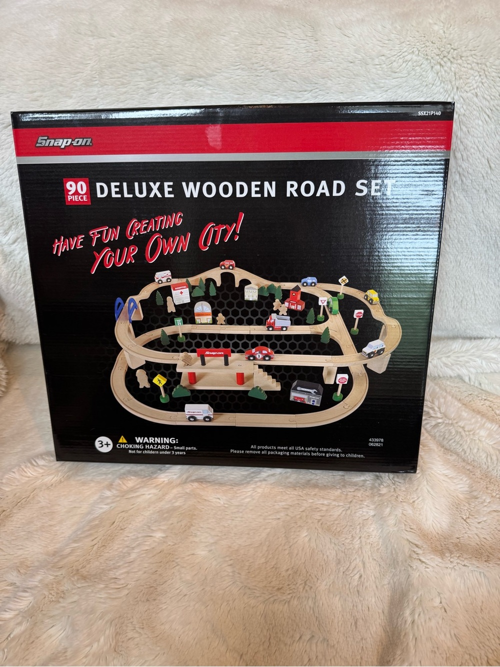 Snap-on Tools 90-Piece Deluxe Wooden Road Set